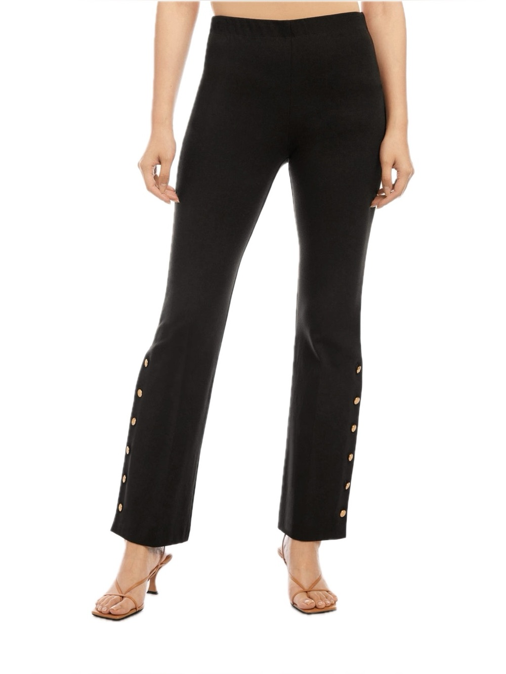 Fifteen Twenty Button Hem Pants in Dark Brown